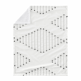 Boho Stitch Black and White Collection Baby Blanket