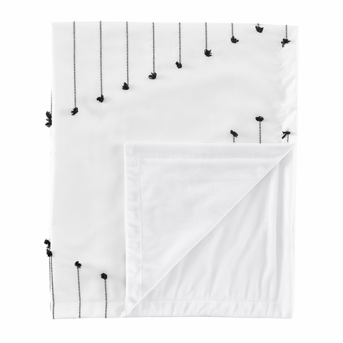 Boho Stitch Black and White Collection Baby Blanket - alt image 3