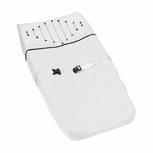 Boho Stitch Black and White Collection Changing Pad Cover