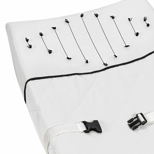 Boho Stitch Black and White Collection Changing Pad Cover - alt image 3