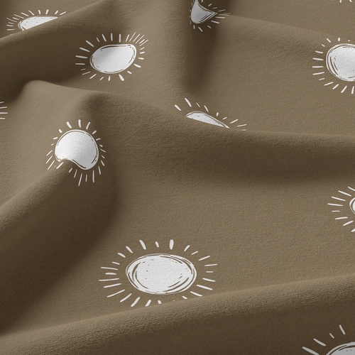 Boho Sun Cocoa Brown and White Full Length Body Pillow Cover - alt image 3