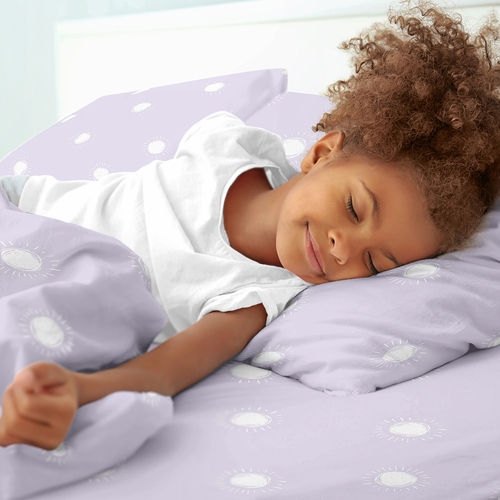 Boho Sun Lavender Purple and White Twin Sheet Set - alt image 2