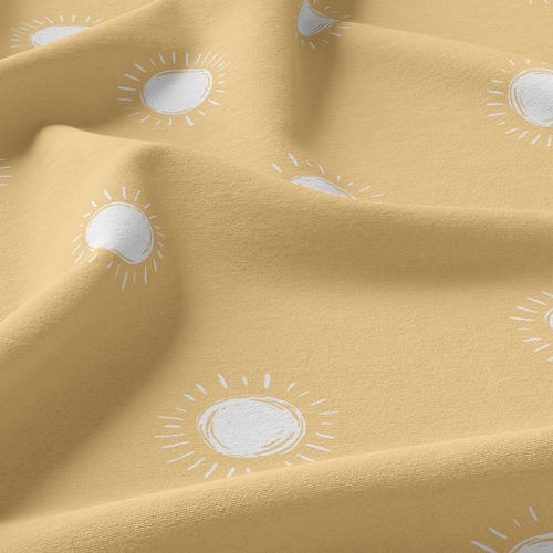 Boho Sun Mustard and White Twin Sheet Set - alt image 3