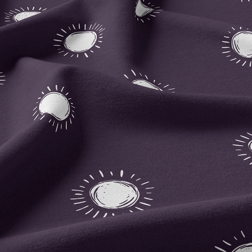 Boho Sun Plum Purple and White Full Length Body Pillow Cover - alt image 3