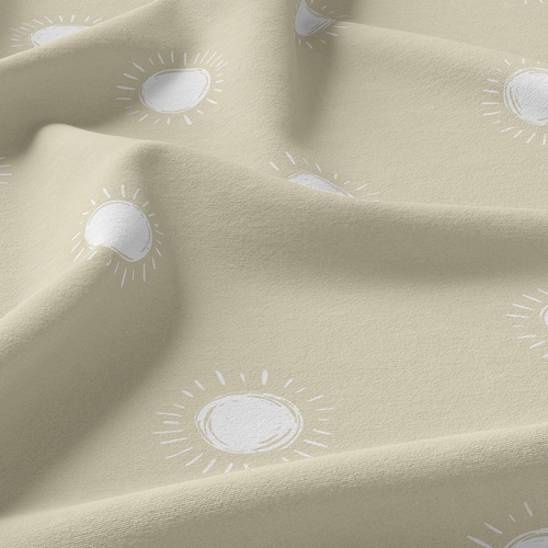 Boho Sun Taupe and White Full Length Body Pillow Cover - alt image 3