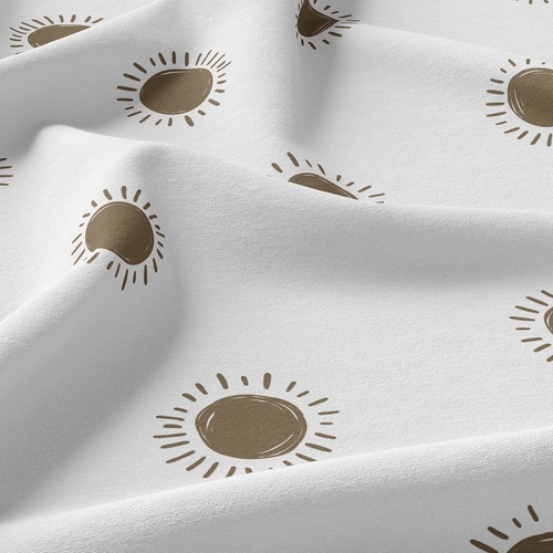 Boho Sun White and Cocoa Brown Twin Sheet Set - alt image 3