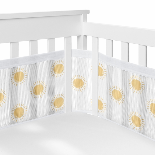 Boho Sun White and Mustard Collection Sweet Jojo Designs + BreathableBaby Breathable Mesh Crib Liner