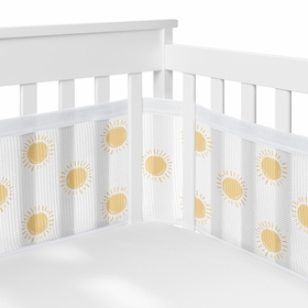 Boho Sun White and Mustard Collection Sweet Jojo Designs + BreathableBaby Breathable Mesh Crib Liner Pad
