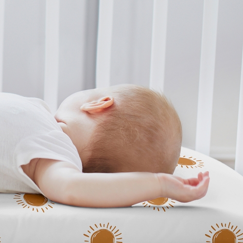 Boho Sun White and Pumpkin Collection 2 Pack Baby Bassinet Fitted Sheets - alt image 2