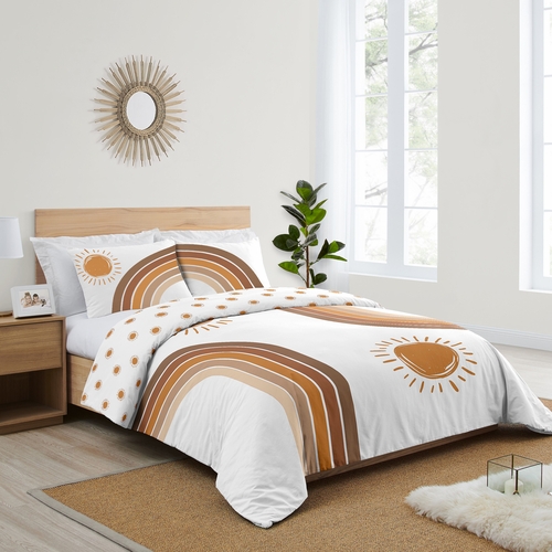 Boho Sun White and Pumpkin Collection Full/Queen Bedding - alt image 1