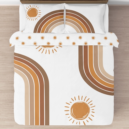 Boho Sun White and Pumpkin Collection Full/Queen Bedding - alt image 2