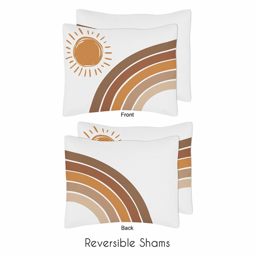 Boho Sun White and Pumpkin Collection Full/Queen Bedding - alt image 3