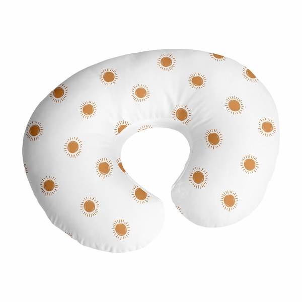 Boho Sun White and Pumpkin Collection Nursing Breastfeeding Pillow Cover