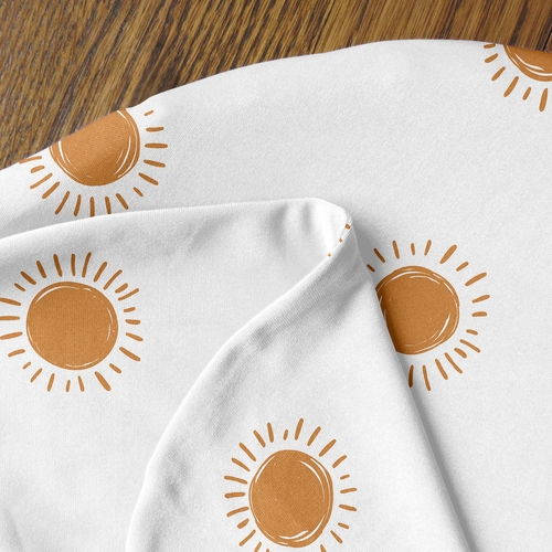 Boho Sun White and Pumpkin Collection Nursing Breastfeeding Pillow Cover - alt image 3