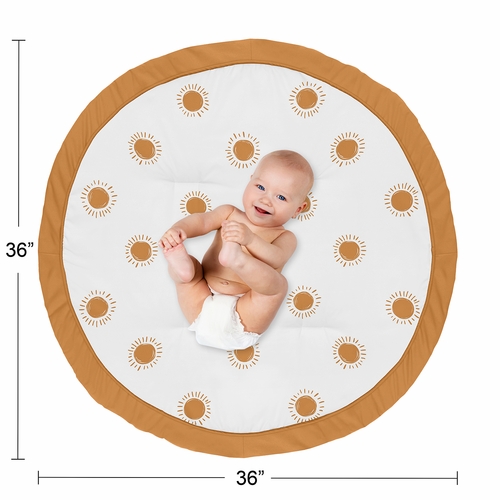 Boho Sun White and Pumpkin Collection Playmat - alt image 3