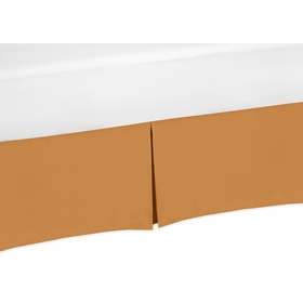 Boho Sun White and Pumpkin Collection Queen Bed Skirt