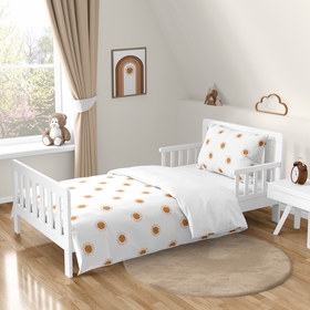 Boho Sun White and Pumpkin Collection Toddler Bedding