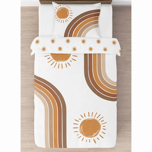 Boho Sun White and Pumpkin Collection Twin Bedding - alt image 1