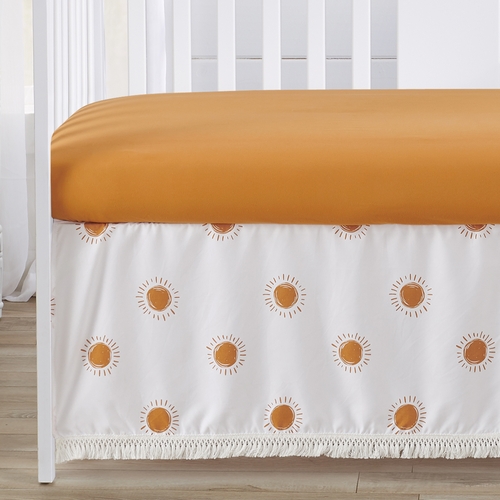 Boho Sun White and Pumpkin Sweet Jojo Designs 6 Piece Crib Bedding + BreathableBaby Breathable Mesh Liner - alt image 4