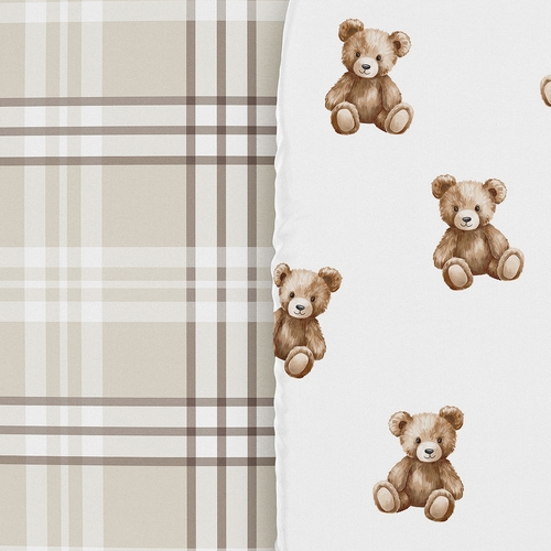Boho Teddy Bear Collection 2 Pack Baby Bassinet Fitted Sheets - alt image 4