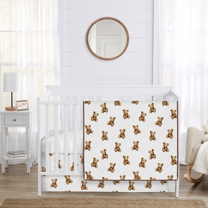 Boho Teddy Bear Collection 3 Piece Crib Bedding