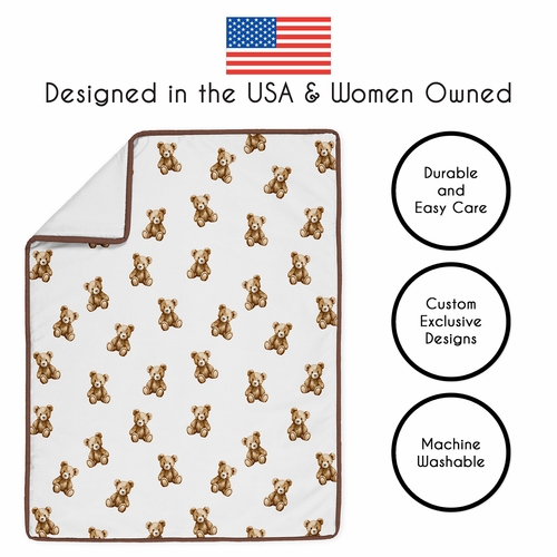 Boho Teddy Bear Collection 3 Piece Crib Bedding - alt image 3