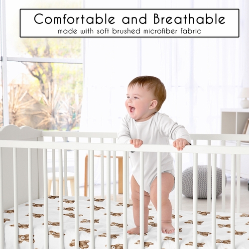 Boho Teddy Bear Collection 4 Piece Crib Bedding - alt image 4