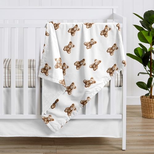 Boho Teddy Bear Collection Baby Blanket - alt image 1