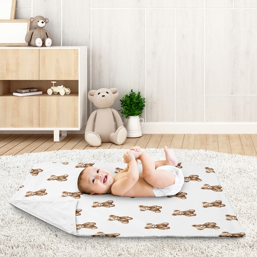 Boho Teddy Bear Collection Baby Blanket - alt image 2