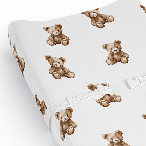 Boho Teddy Bear Collection Changing Pad Cover Sheet - alt image 3