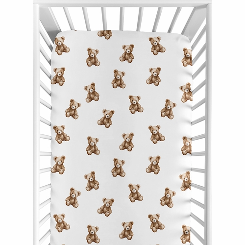 Boho Teddy Bear Collection Crib Sheet