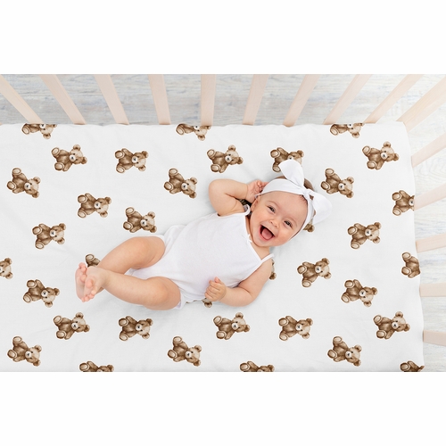 Boho Teddy Bear Collection Crib Sheet - alt image 5