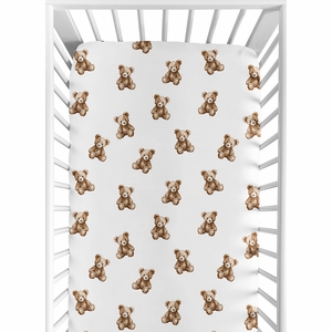 Boho Teddy Bear Collection Crib Sheet
