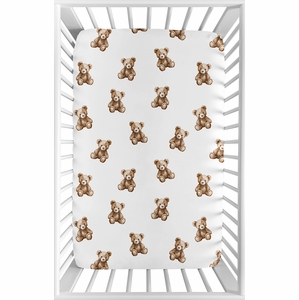 Boho Teddy Bear Collection Mini Crib Sheet