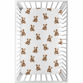 Boho Teddy Bear Collection Mini Crib Sheet