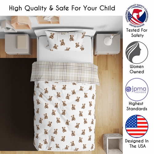 Boho Teddy Bear Collection Toddler Bedding - alt image 1