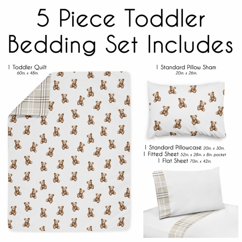 Boho Teddy Bear Collection Toddler Bedding - alt image 2