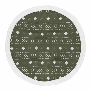 Boho Tribal Green and White Playmat