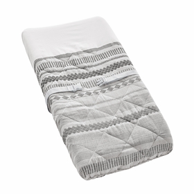 Boho Tribal Grey Jacquard Collection Changing Pad Cover