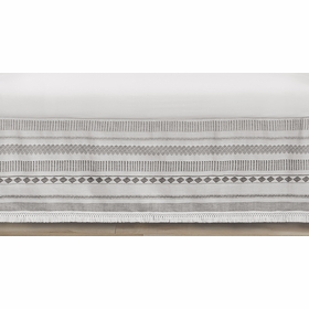 Boho Tribal Grey Jacquard Collection Crib Bed Skirt