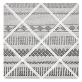 Boho Tribal Grey Jacquard Collection Fabric Memo Board