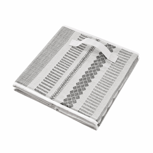 Boho Tribal Grey Jacquard Collection Foldable Fabric Storage Bins - alt image 3