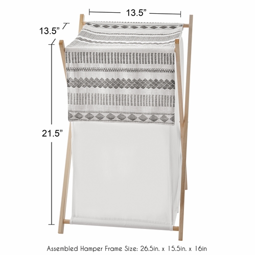 Boho Tribal Grey Jacquard Collection Hamper - alt image 3