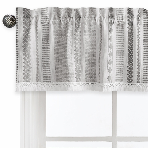 Boho Tribal Grey Jacquard Collection Window Valance - alt image 3