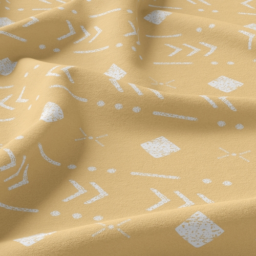 Boho Tribal Mustard and White Full Length Body Pillow Cover - alt image 3