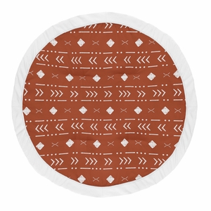 Boho Tribal Rust and White Playmat