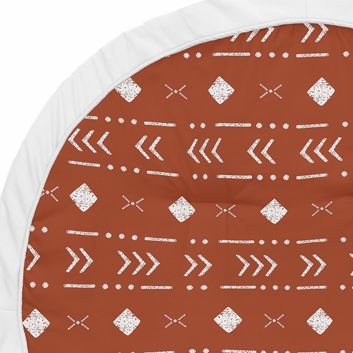 Boho Tribal Rust and White Playmat - alt image 2
