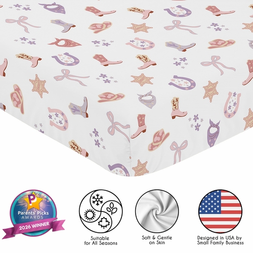 Boho Western Cowgirl Collection Crib Sheet - alt image 4