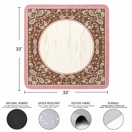 Boho Western Cowgirl Collection Mahjong Mat for Table - Shipped Rolled - alt image 2