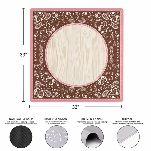 Boho Western Cowgirl Collection Mahjong Mat for Table - Shipped Rolled - alt image 2